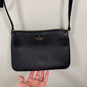 Kate Spade Black Pebbled Crossbody Bag